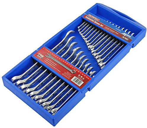 Chrome Vanadium Comb Spanner Set, 25 Piece