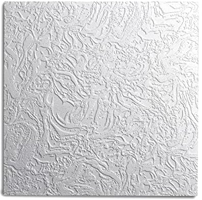 DECOSA Dalle de plafond AP101 (Bern) - polystyrène - blanc - effet crépi - 50 x 50 cm - 10 sachets (=20 m2)