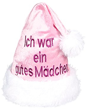 Alsino Weihnachtsmütze Mädchen Kinder Nikolausmütze Rosa mit Bommel (wm-11) 'Gutes Mädchen' - liebevolles Design