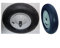 Westfalia Schubkarrenrad mit Achse - Gummirad als Ersatz für Schubkarren Bohrung 20 mm Gewinde 12 mm