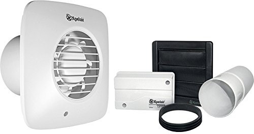Xpelair Simply Silent Low Voltage Square Extractor Fan SSLV100HTS Humidistat & Timer