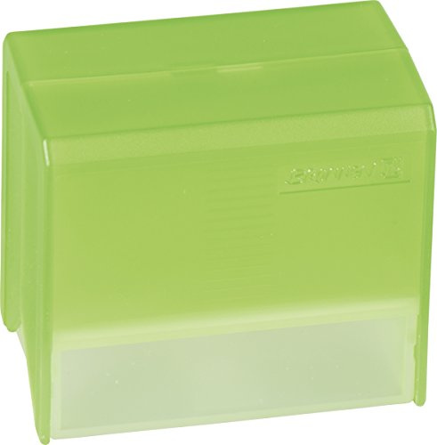 Brunnen 102058252 Karteikasten / Karteibox (Styrolux, A8, gefüllt mit 100 linierten Karteikarten und A-Z Register) grün