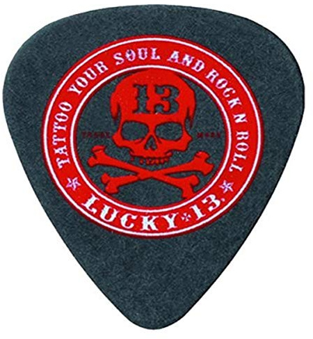 JIM DUNLOP Plektrum Lucky 13 Serie II, 36 Stück, 1mm, Rock n Roll, Schwarz