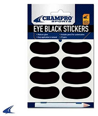 Football Accessories - Eye Black Stickers 1 PACK (12 Pairs)