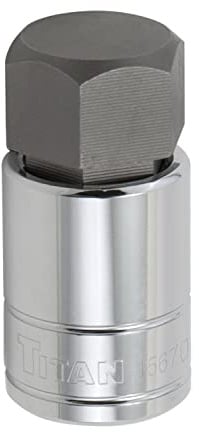 Titan Tools 15670 1/2-Inch Drive x 1-Inch Hex Bit Socket, 1 Inches