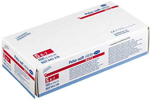 PEHA-SOFT nitrile white Unt.Hands.unsteril pf S 100 St Handschuhe