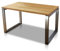 VEIKIN DESIGN Esstisch Wildeiche massiv London 250 x 100 cm, Designer Tisch Massivholz mit Edelstahl, Holztisch Metall Stahl, Tisch Holz, Premium Esszimmertisch !!!