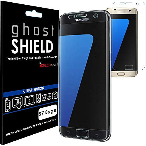 TECHGEAR Displayschutz Kompatibel mit Samsung Galaxy S7 Edge - [ghostshield] Genuine verstärkte TPU Displayschutzfolie Guard mit Gesamte Bildschirm Deckung inkl. Gebogener Bereich