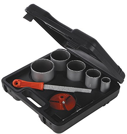 Silverline 633621 Coffret 8 pièces scies-cloches tungstène 33-83 mm