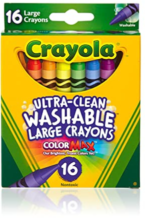 CRAYOLA Ultra Clean Waschbare Buntstifte, große Buntstifte für Kleinkinder, 16 Stück, Geschenke für Kinder