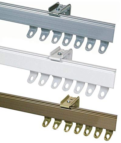 Speedy Fineline Curtain Track Set, Antique Brass, 200 Cm