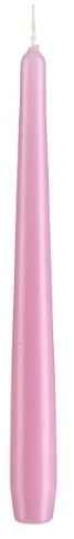Bougies coniques 12 Rose 24 x 2,3 cm, Bougies Anti-Goutte, Bougies pour bougeoirs