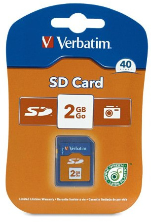 Verbatim Secure Digital Carte mémoire SD 2 Go