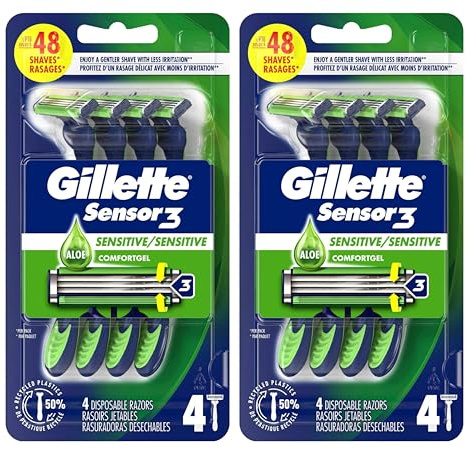 Gillette Sensor 3 Einwegrasierer Herren je 4 Stück (2 Stück)