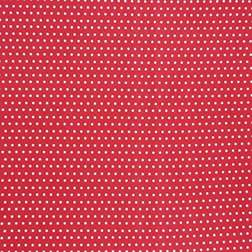 Baumwollstoff rot mit weißen Punkten Punkte klein Dekostoff