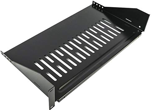 RackMatic - Bandeja rack de fijación frontal de 2U y profundidad 305 mm