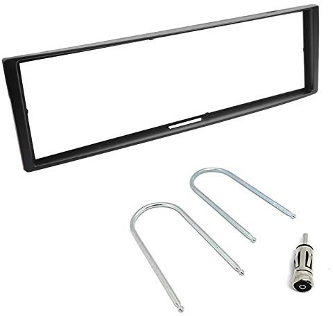 Sound-way Kit Montage Autoradio, Cadre de Radio, Façade 1 DIN, Adaptateur Antenne, Clés de Démontage Compatible avec Renault Megane 2 Clio 4 Modus Scenic
