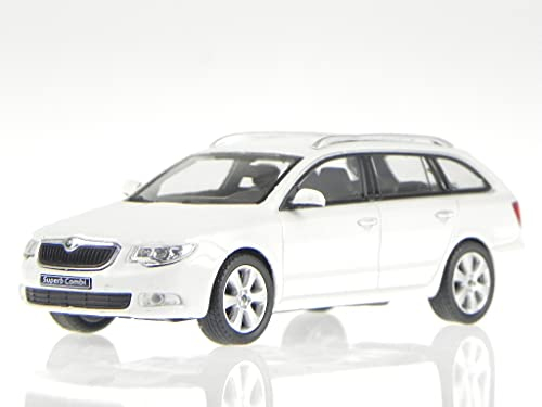Abrex Skoda Superb 2 Combi Weiss Modellauto 143AB-015E 1:43