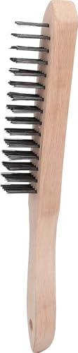 KS Tools 201.2311 Stahl-Handdrahtbürste 4-Reihig, 290 mm