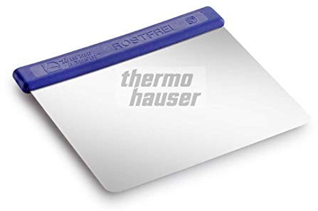 Thermohauser Spatola Larga per Pane, Pasta, Pizza, Dolci in Acciaio Inox 12 x 16 Cm, qualità Professionale