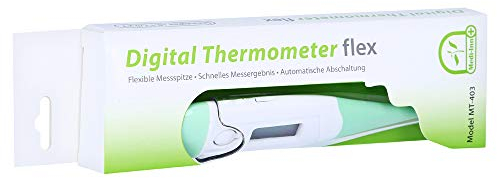 Dr. Junghans Medical 10145 Fieberthermometer DIGITAL, MIT FLEXIBLER SPITZE, weiß