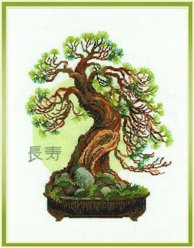 Riolis Kreuzstich-Set Bonsai Pine Wish of Longevity, Zählmuster