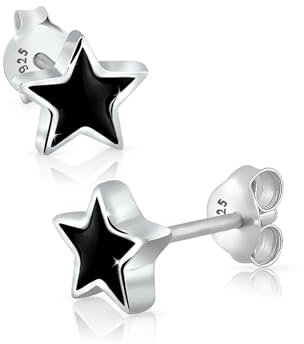 Elli Ohrringe Damen Sterne Emaille im Astro Look in 925 Sterling Silber