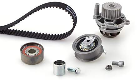 GATES KP15616XS Wasserpumpe + Zahnriemensatz Zähnezahl: 145 23 mm mit Wasserpumpe Kompatibel mit VW Golf V Schrägheck 1K1 TOURAN 1T1, 1T2, AUDI A3 Sportback 8PA A3 Schrägheck 8P1 A4 Avant 8E5, B6