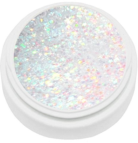 KM-Nails extrem Diamant Glitter Gel weiß irisierend verbesserte Rezeptur 5ml