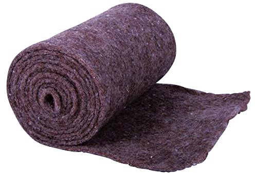 NOOR Wickelstreifen aus Schafwolle 20 x 200cm I Braune Winterschutzmatte für Topfpflanzen I 100% Naturfaser-Frostschutz für Pflanzen I Vernadelt I ca. 4mm Stärke