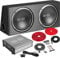 BELVA BPKG210v2 1000W Doppio Subwoofer per auto da 10 con Enclosure Ported, amplificatore monoblocco, kit di cablaggio e manopola per bassi remoti