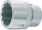 Hazet 1000Z-27 Douille carré creux 20 mm/profil à 12 pans extérieurs Taille 27 longueur 54 mm