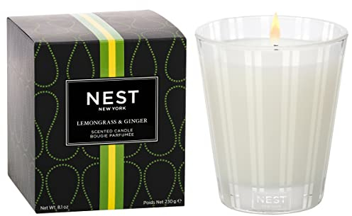 NEST Fragrances Zitronengras Klassische Duftkerze, Glas, Lemongrass & Ingwer, Classic, 8