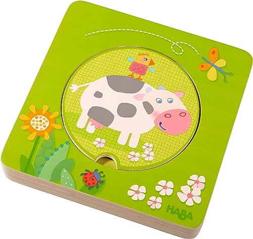 HABA Holzpuzzle Bauernhof-Freunde für Kinder ab 18 Monaten