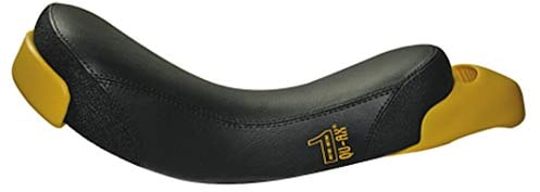 QU-AX Streetstyle Sattel für Einrad schwarz mit gelbem Griff