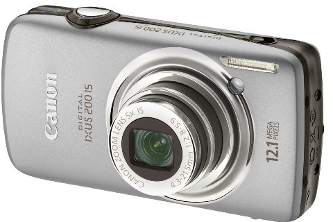 Canon Digital IXUS 200 IS Digital Camera - Silver (12.1 Megapixel, 5x Optical Zoom) 3.0 inch LCD