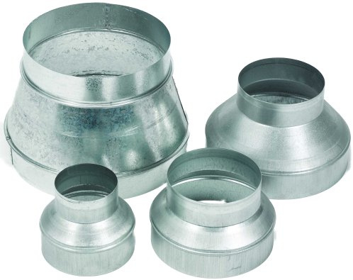 I-sells Metal Ducting Short Reducer 125mm to 100mm Concentric Pressed Reducer | Male spigots will slip inside female sockets or spiral duct, works with the extensive range of i-sells metal ducting