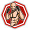 MMA Fighter Mascot Sport Hochwertigen Auto-Autoaufkleber 12 x 12 cm