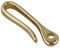 BQLZR Golden 60mm Length Rentro Solid Brass Fish Hook Key Chain U Hook Clip Holder