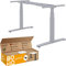 boho office® Höhenverstellbarer Schreibtisch Gestell - elektrisch stufenlos, inkl. Wireless Charger, 2 Motoren, ultraschnelle 80 mm/Sek., stabil, Memoryfunktion, Kollisionsschutz - Basic Line Silber