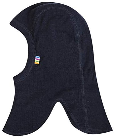Joha Baby Kinder Unisex Schalmütze Balaclava aus Reiner Merino-Wolle, Größe:50, Farbe:blau