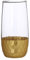 Premier Housewares 240ml High Ball Glasses Honeycomb Design Martini Glasses Drinking Glasses Clear Margarita Glass Set of 4 7 X 7 X 15 Cm, Gold