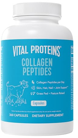 Vital Proteins Collagen Peptides Capsules for Women, Collagen Supplement 360 Capsules
