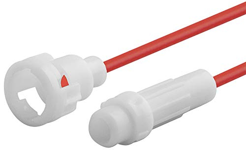 BestPlug Sicherungshalter (mit 23cm Kabel auf jeder Seite) für 6,3x32 Sicherung Feinsicherung bis 10A 250V