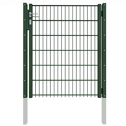 Camas Ben Light Drahtgitter 1230 mm x 1000 mm moosgrün RAL 6005 das robuste Gartentor für Doppelstabmattenzaun