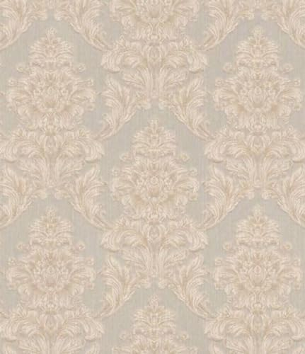 Casa Padrino Barock Textiltapete Beige/Grau 10,05 x 0,53 m - Tapete im Barockstil