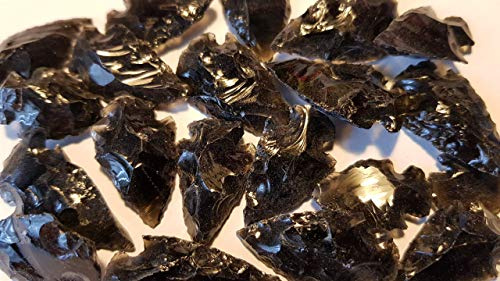 Unbekannt Mini Obsidian Pfeilspitzen 2-3,5cm