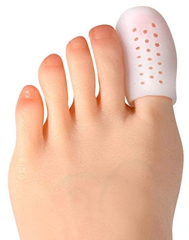 Big Toe Protectors Breathable Toe Cushions with Holes 10 Pack Gel Toe Protectors Sleeves,Protect Toe Corns Blisters,Hammer,Toes Calluses Toe Cushions Silicone