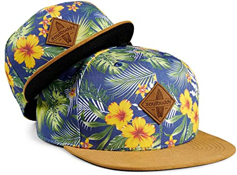 Soulbuddy Cap Herren Cap Kinder – 2er-Set Familien Outfit Set – Vatertagsgeschenk für Papa – Geschenke zum Vatertag – Papa Geschenk – Bali-Style – One Size und Kids M