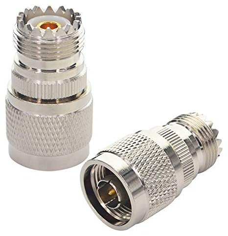 Boobrie RF Koaxial Koax Adapter UHF Buchse auf N Stecker Adapter UHF auf N Koaxial Stecker 2 Stück SO239 zu N Adapter Amateurfunk Antennen Adapter für Antenne/WLAN-Gerät/WLAN/Radio
